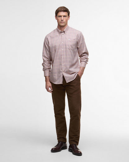 Barbour Henderson Thermo Weave Shirt - FIRED BRICK