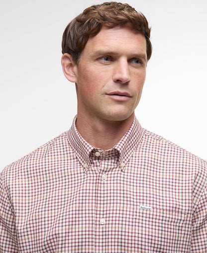 Barbour Henderson Thermo Weave Shirt - FIRED BRICK