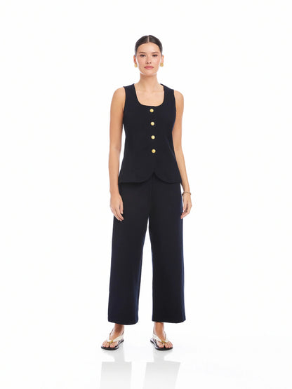 Fifteen Twenty June Button-Up Vest - MIDNIGHT BLUE