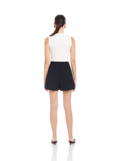 Fifteen Twenty Cassidy Pleated Shorts - MIDNIGHT BLUE