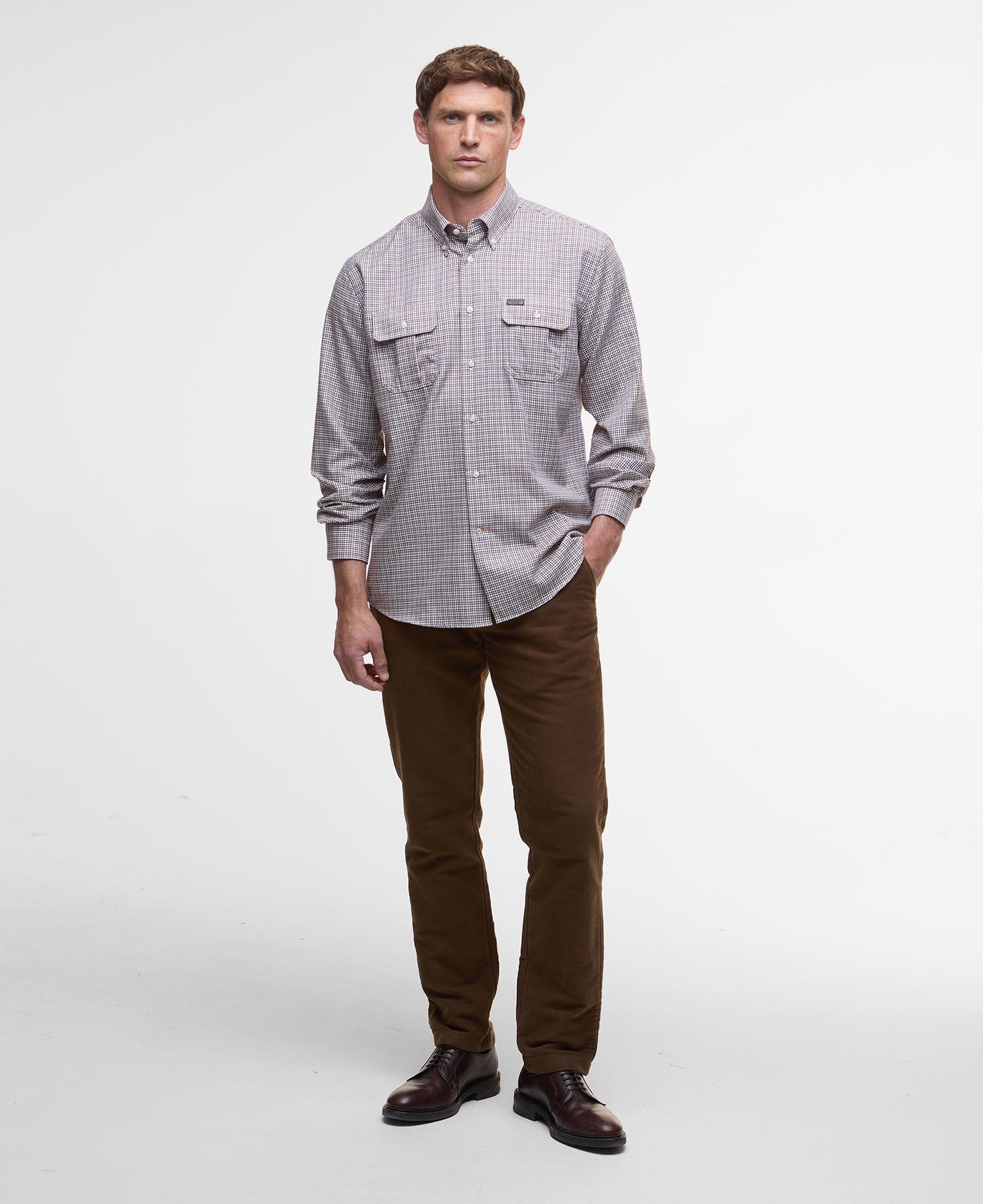 Barbour Fenn Gingham Shirt - FIRED BRICK
