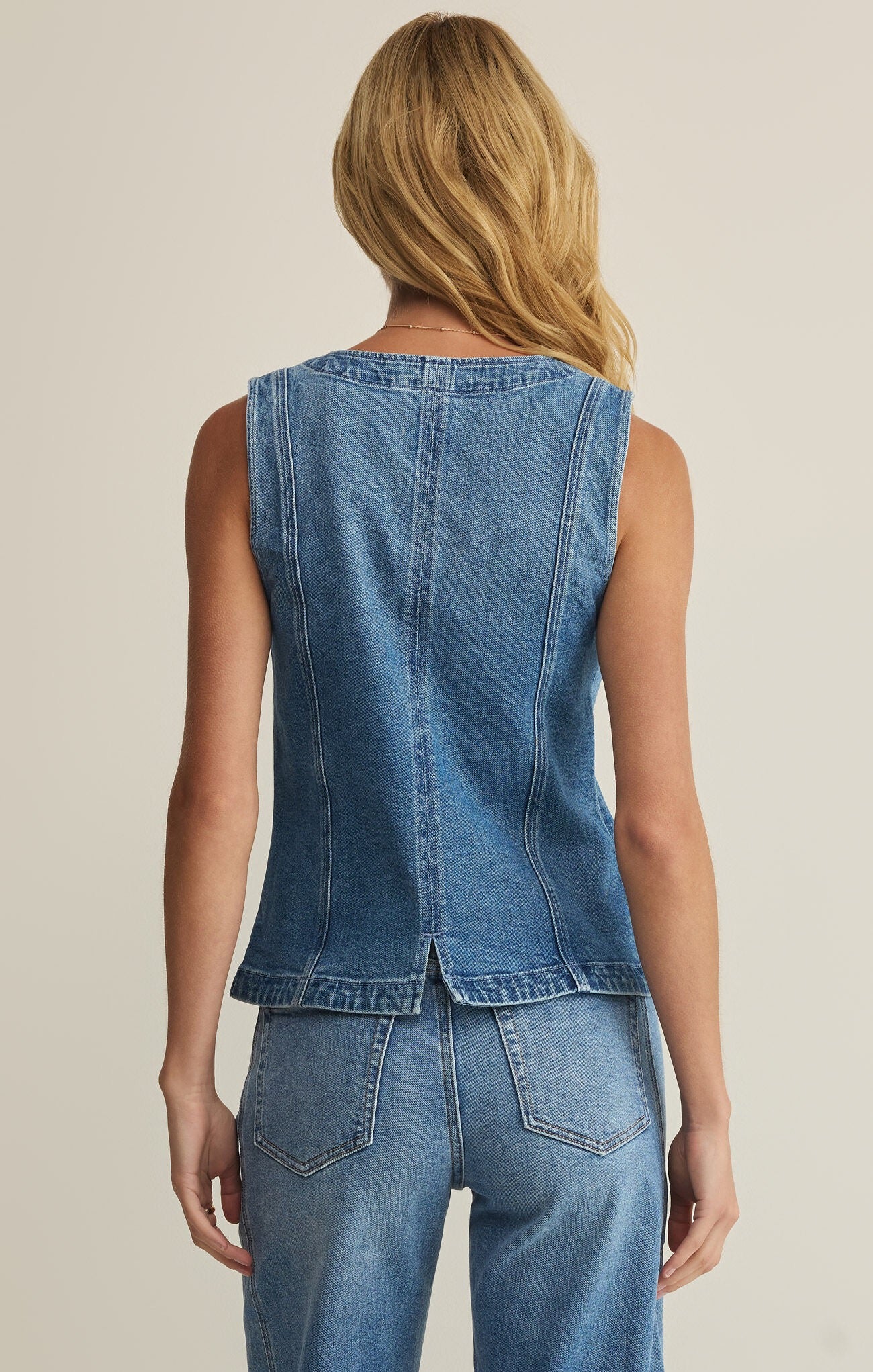 Z Supply Porto Denim Vest - ETERNITY