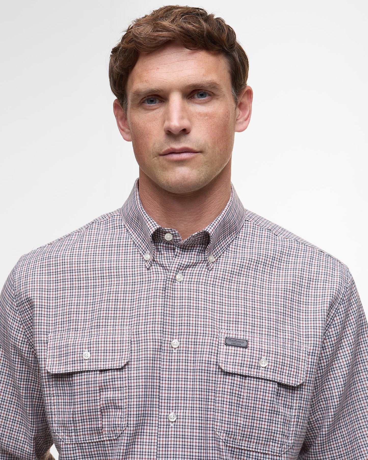 Barbour Fenn Gingham Shirt - FIRED BRICK