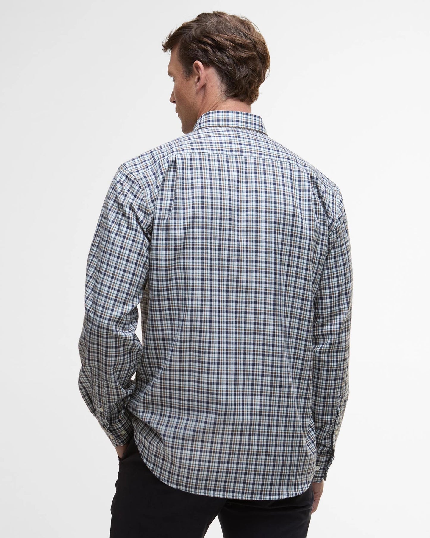 Barbour Panwell Thermo Weave Checked Shirt - NAVY
