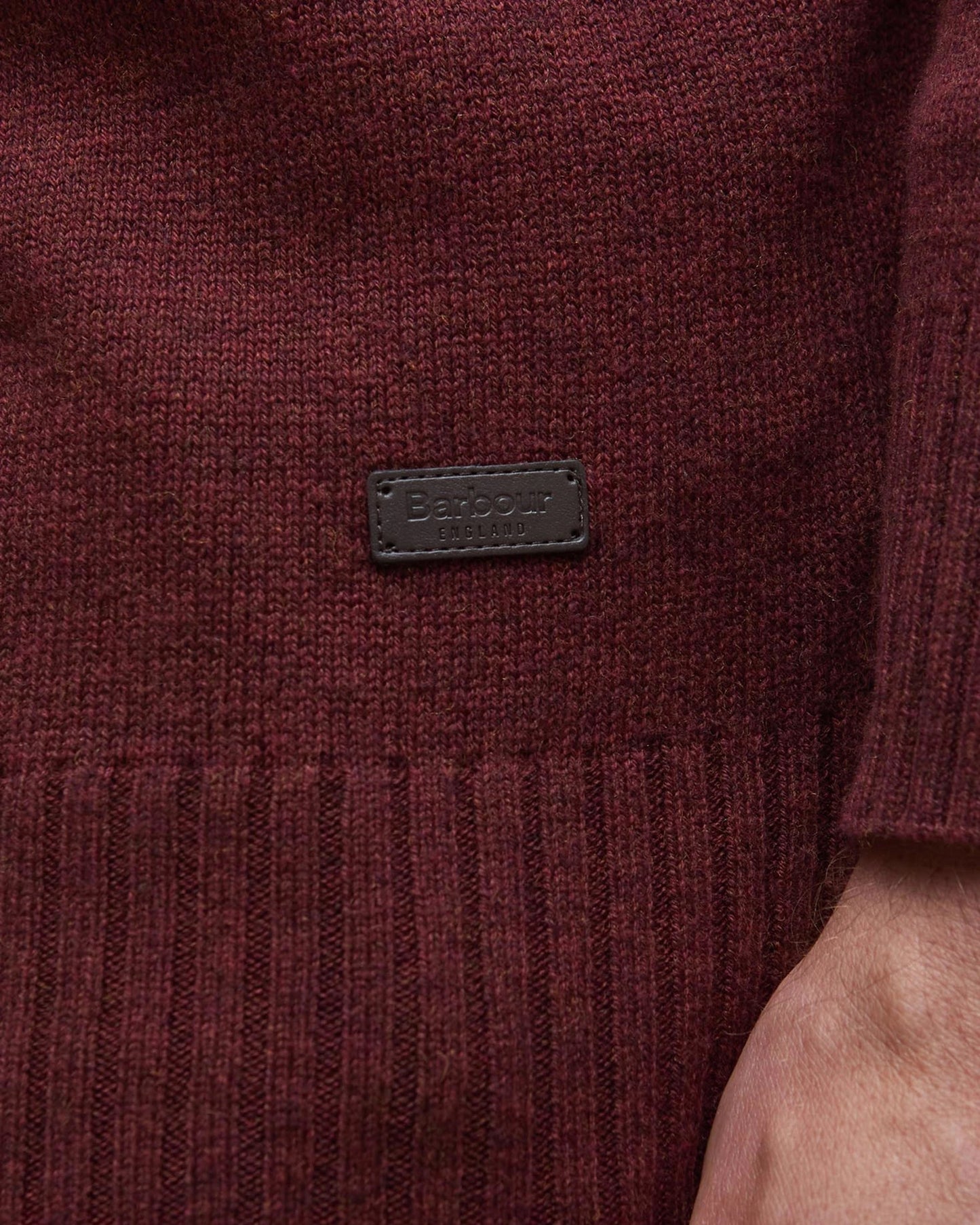 Barbour Kelson Half-Zip Jumper - FIRED BRICK