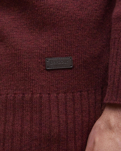 Barbour Kelson Half-Zip Jumper - FIRED BRICK