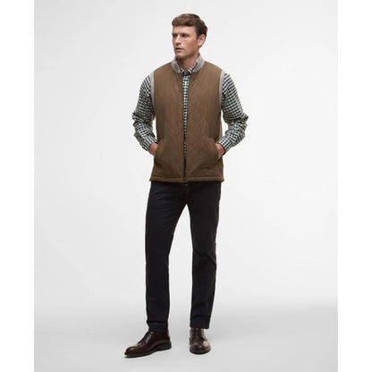 Barbour Shoveler Mixed Media Gilet - STONE