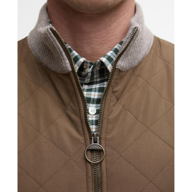 Barbour Shoveler Mixed Media Gilet - STONE
