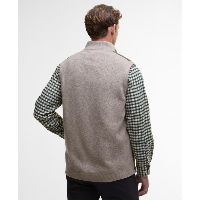Barbour Shoveler Mixed Media Gilet - STONE