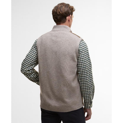 Barbour Shoveler Mixed Media Gilet - STONE