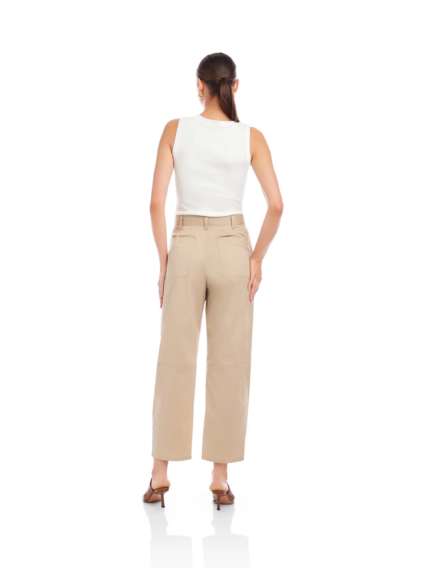 Fifteen Twenty Sondra Barrel Leg Pants - STONE