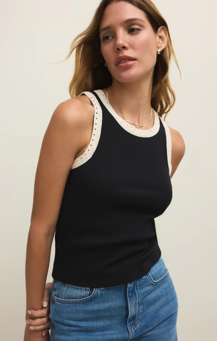 Z Supply Clarke Rib Tank - BLACK
