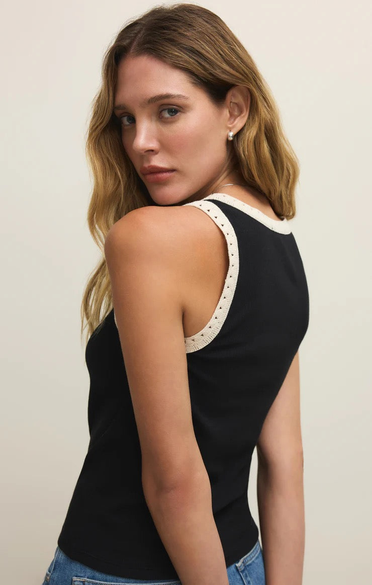 Z Supply Clarke Rib Tank - BLACK