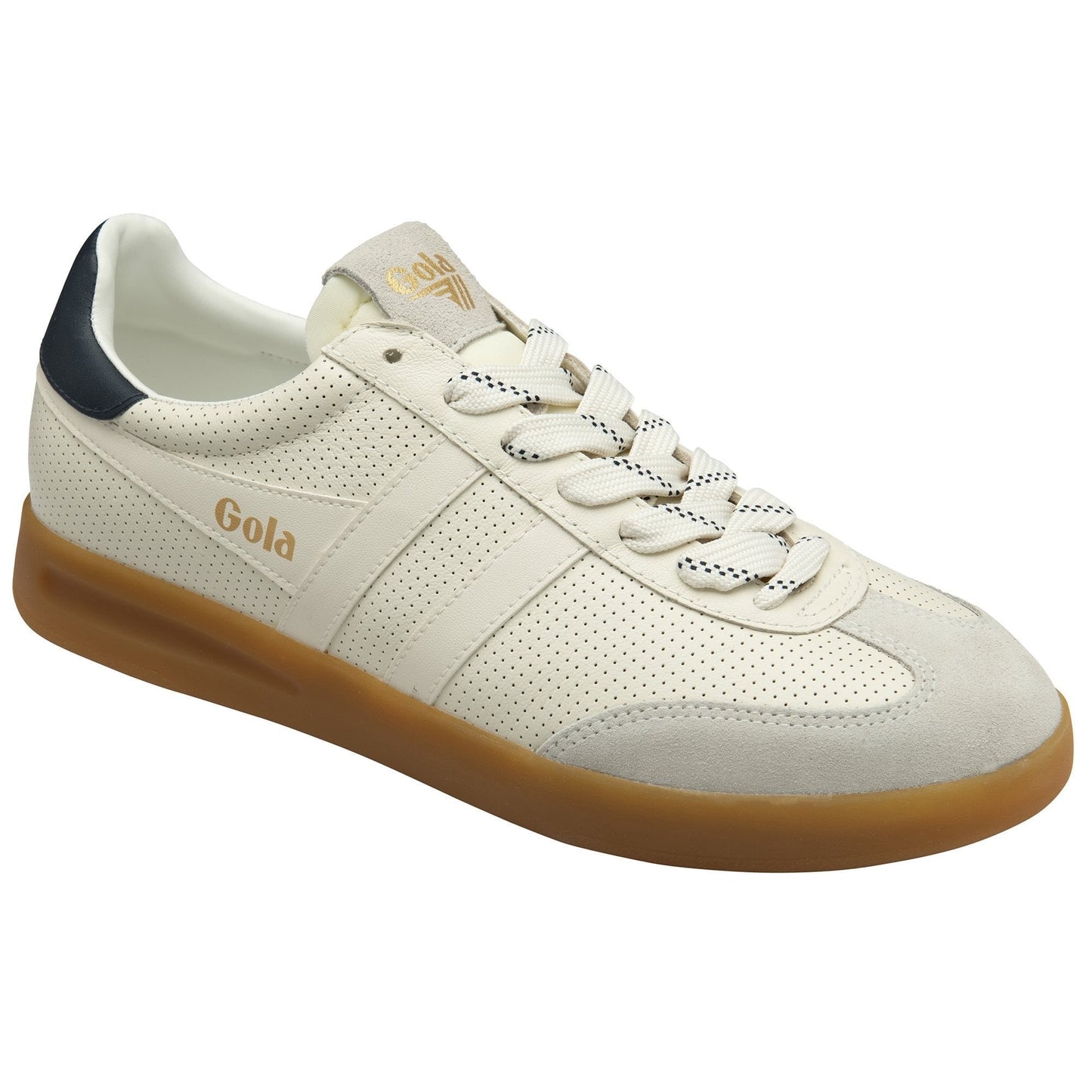GOLA Cyclone Leather '76 Sneakers - WHITE/NAVY/GUM