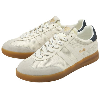 GOLA Cyclone Leather '76 Sneakers - WHITE/NAVY/GUM