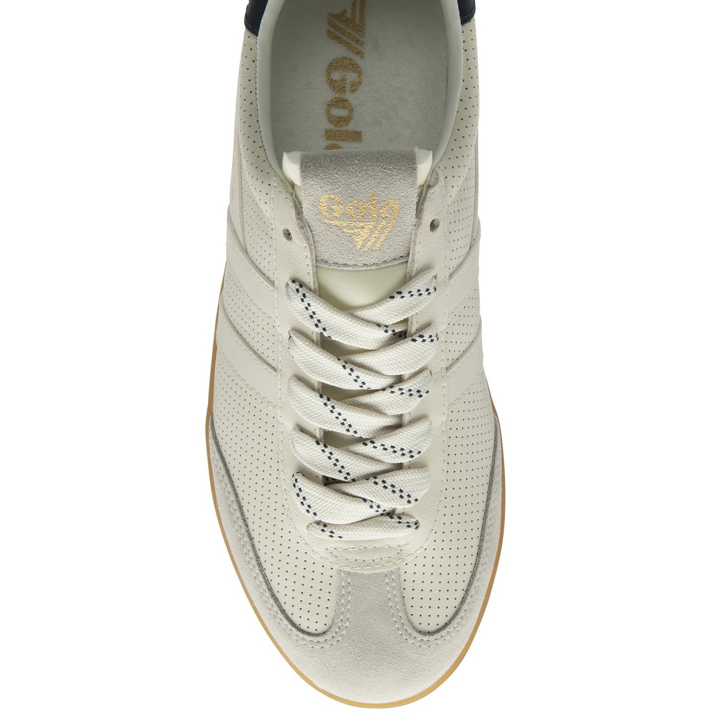 GOLA Cyclone Leather '76 Sneakers - WHITE/NAVY/GUM