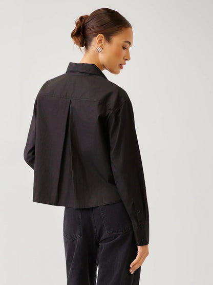 Fifteen Twenty Lisa Embellished Button-Up Top - BLACK