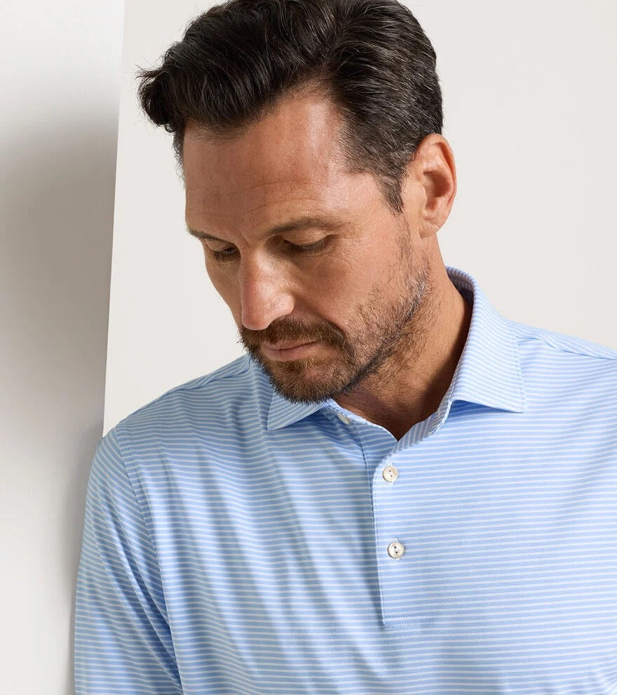 Peter Millar Bolt Performance Jersey Polo - WHITE