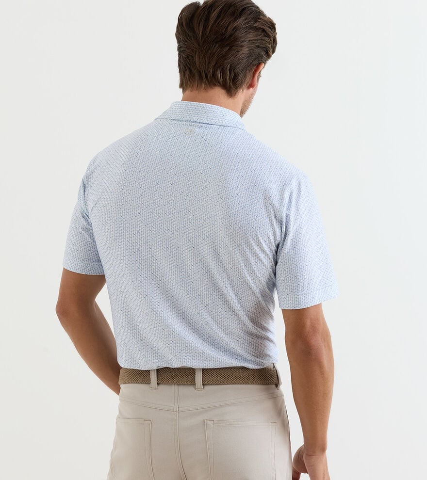 Peter Millar Paper Plane Performance Jersey Polo - WHITE