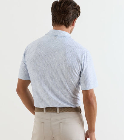 Peter Millar Paper Plane Performance Jersey Polo - WHITE