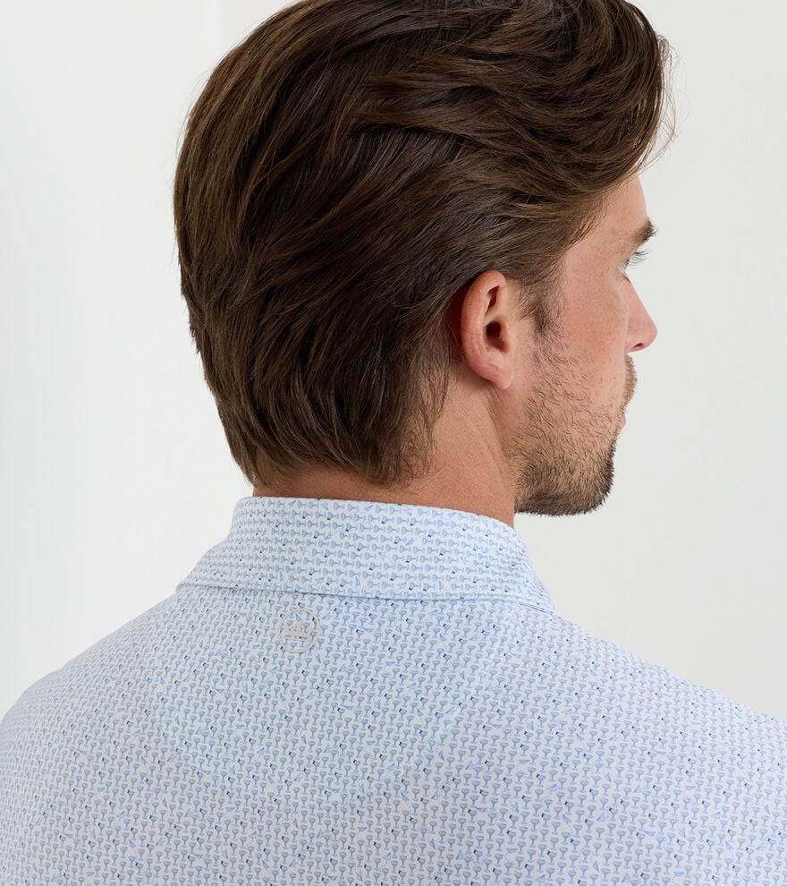 Peter Millar Paper Plane Performance Jersey Polo - WHITE
