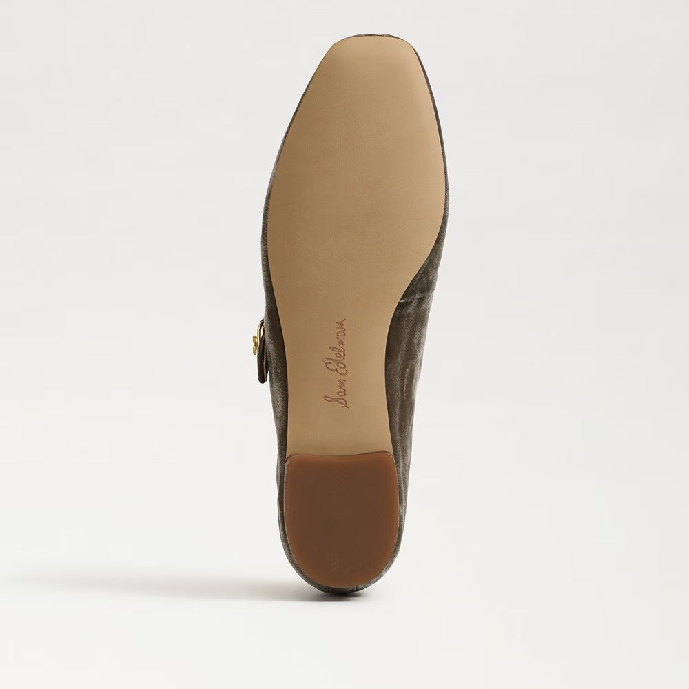 Sam Edelman Michaela Mary Jane Flat - DARK SILVER SAGE