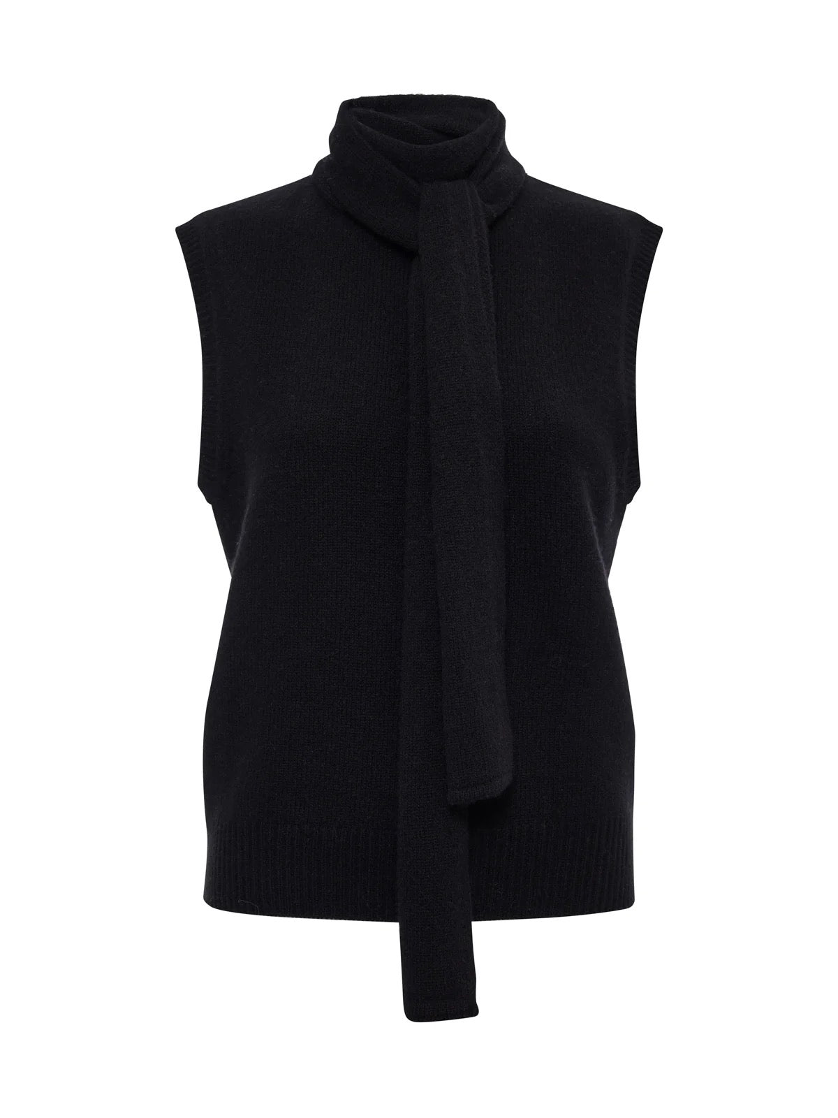 Sanctuary Scarf Sweater Shell - BLACK