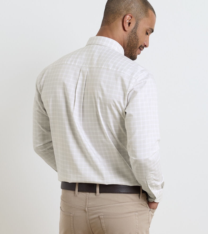 Peter Millar Douglas Crown Lite Cotton-Stretch Sport Shirt - TRUFFLE