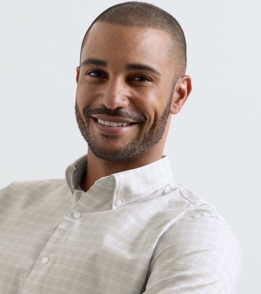 Peter Millar Douglas Crown Lite Cotton-Stretch Sport Shirt - TRUFFLE
