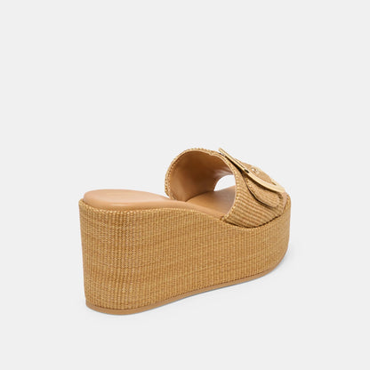 Dolce Vita Jilian Wedges - MOCHA RAFFIA