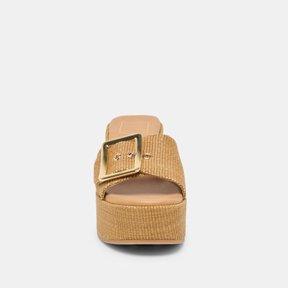 Dolce Vita Jilian Wedges - MOCHA RAFFIA