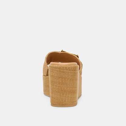 Dolce Vita Jilian Wedges - MOCHA RAFFIA
