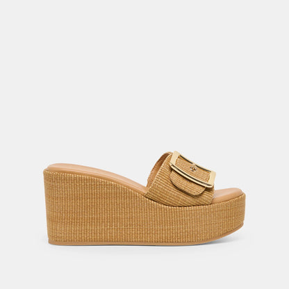 Dolce Vita Jilian Wedges - MOCHA RAFFIA