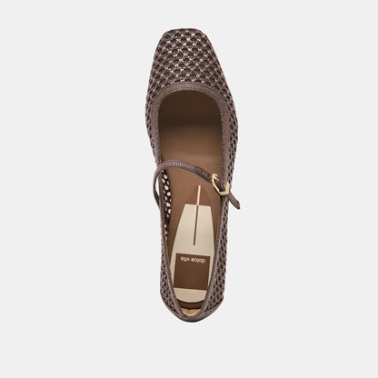 Dolce Vita Reyes Ballet Flats - CHOCOLATE WOVEN RAFFIA