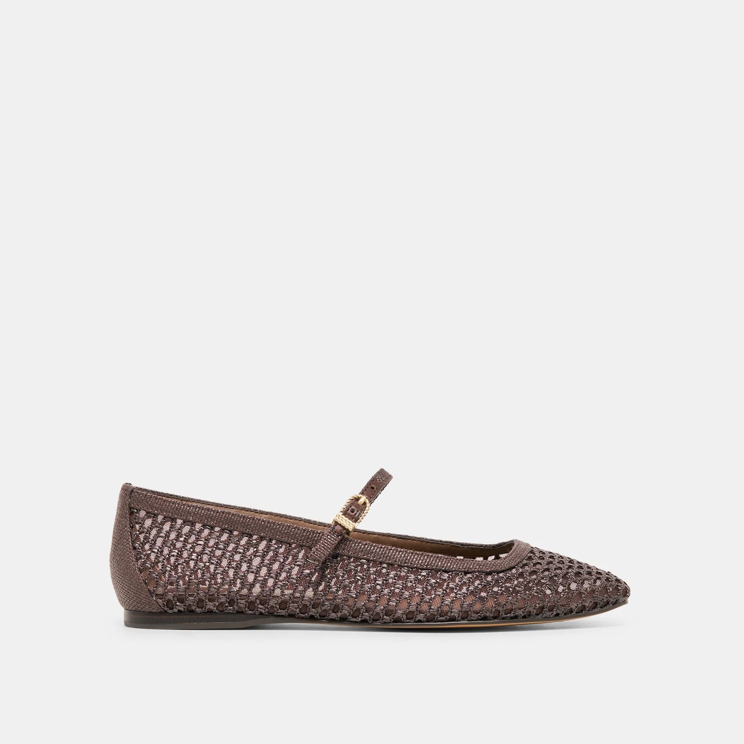 Dolce Vita Reyes Ballet Flats - CHOCOLATE WOVEN RAFFIA