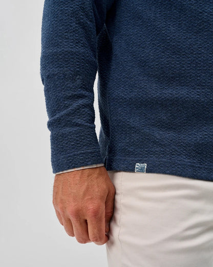 Johnnie-O Ransel Hidden Snap Pullover - NAVY