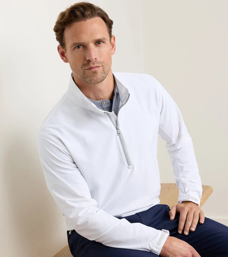 Peter Millar Dunes Half-Zip - WHITE