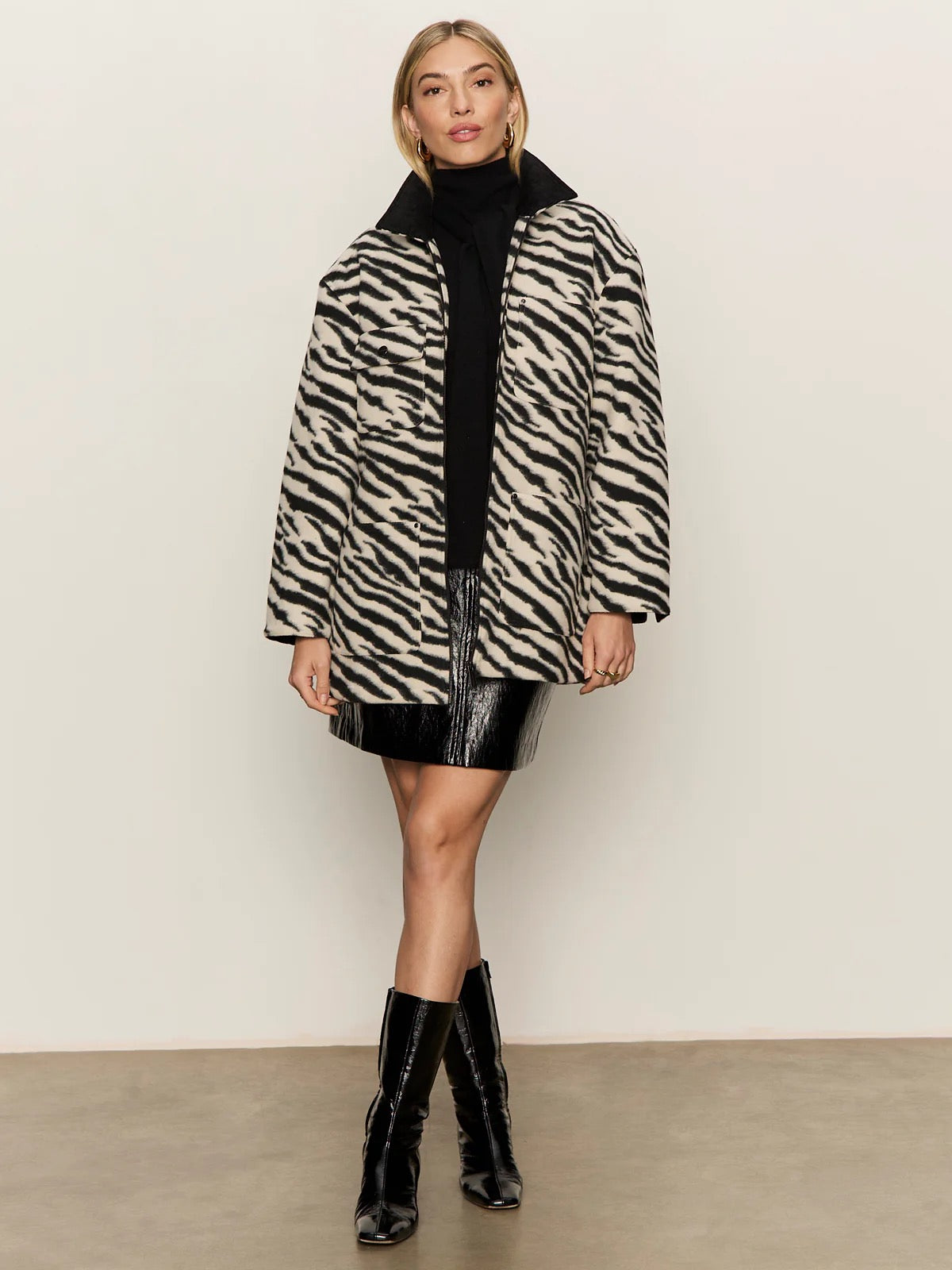 Sanctuary Scarf Sweater Shell - BLACK