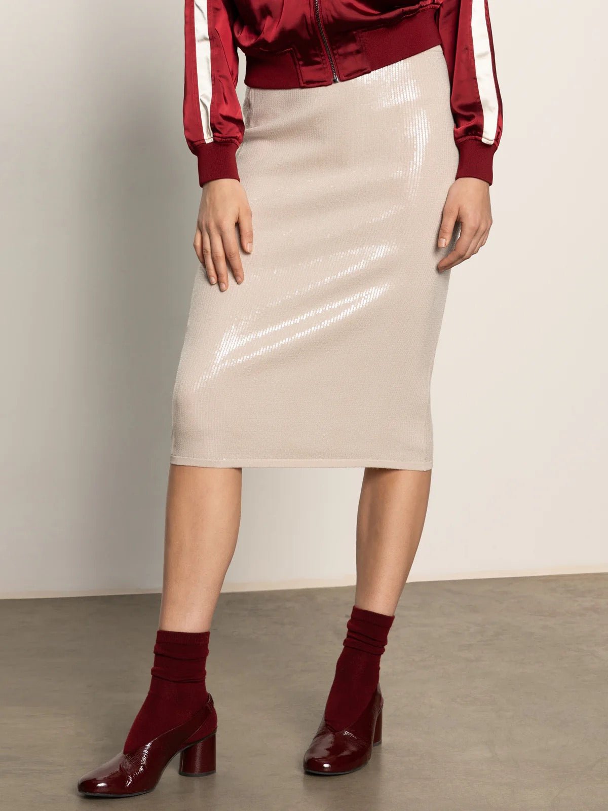 Sanctuary Sparkle Sequin Skirt - MOTHER OF PEARL