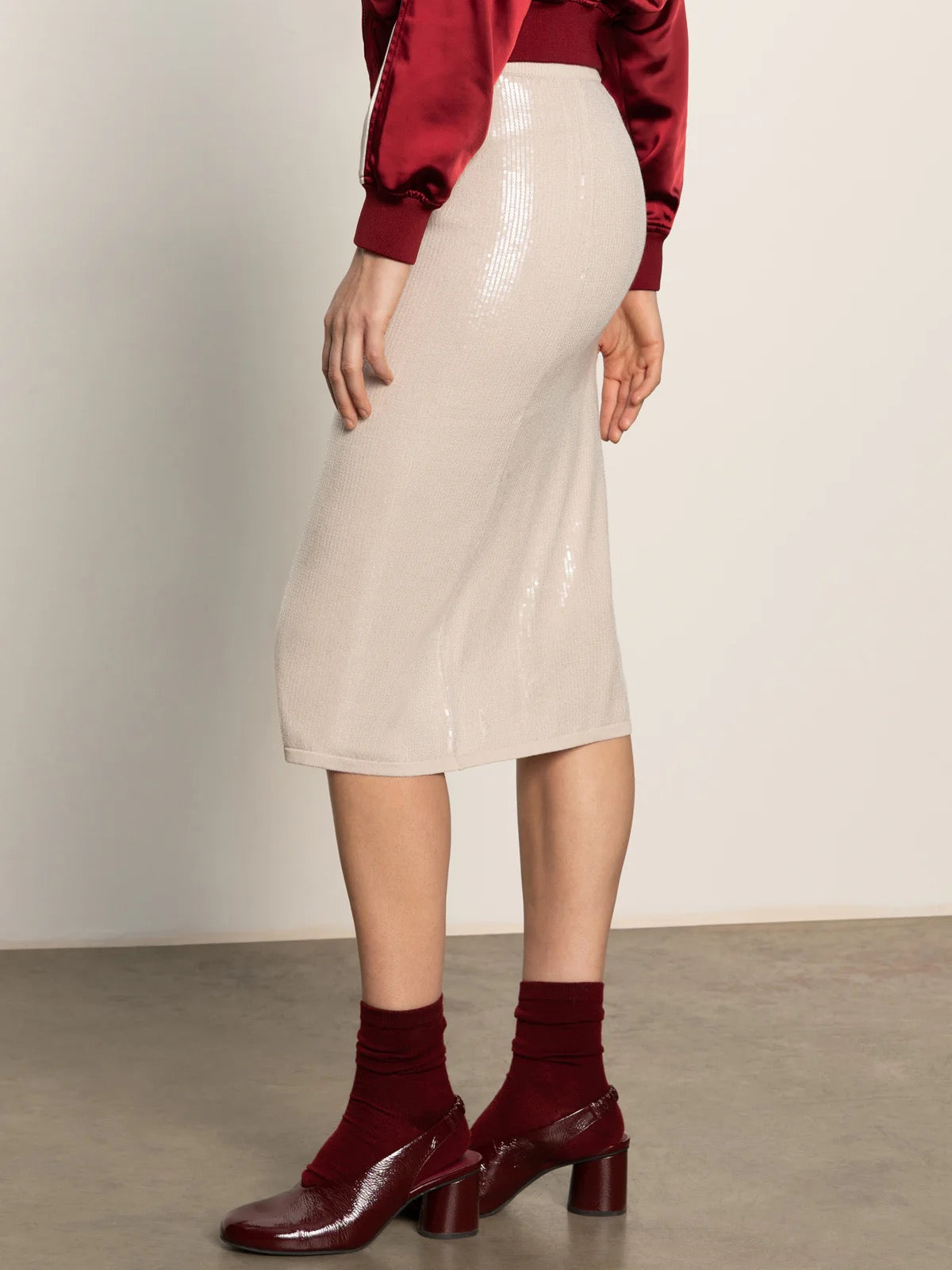 Sanctuary Sparkle Sequin Skirt - MOTHER OF PEARL