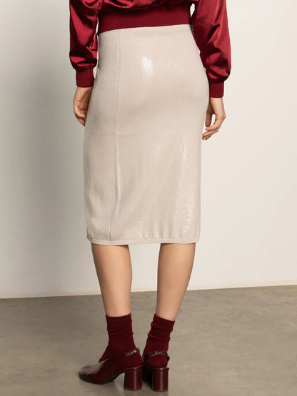 Sanctuary Sparkle Sequin Skirt - MOTHER OF PEARL