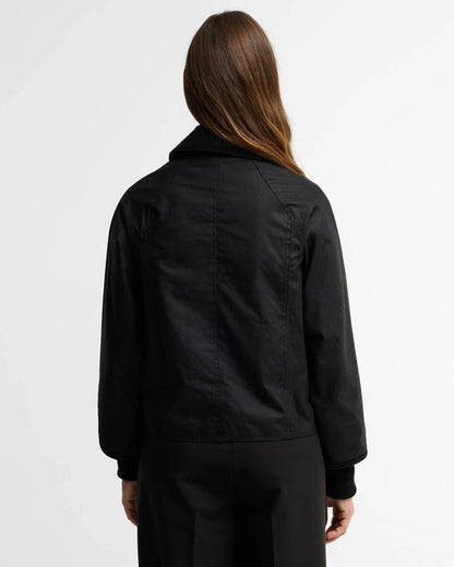 Barbour Cropped Beadnell Waxed Jacket - BLACK/CLASSIC