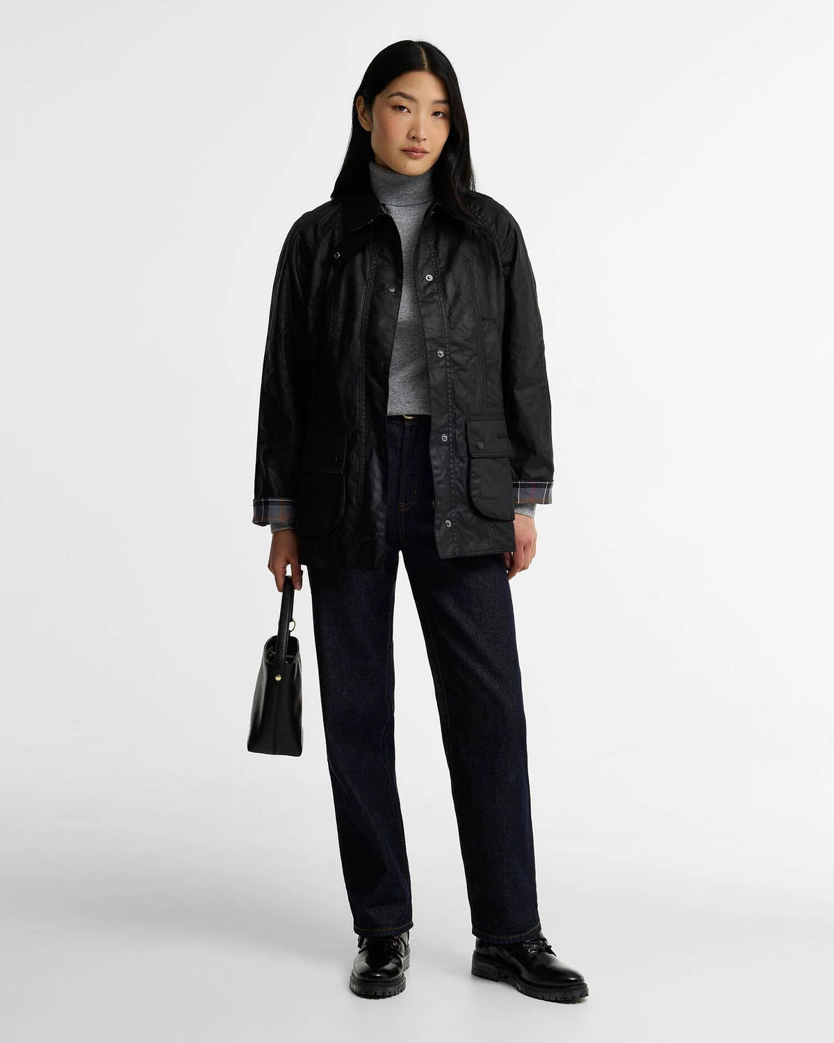 Barbour Classic Beadnell Waxed Jacket - BLACK