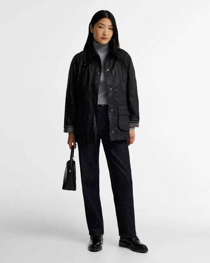 Barbour Classic Beadnell Waxed Jacket - BLACK
