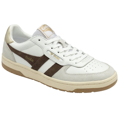 GOLA Hawk Sneakers - WHITE/BROWN/GOLD
