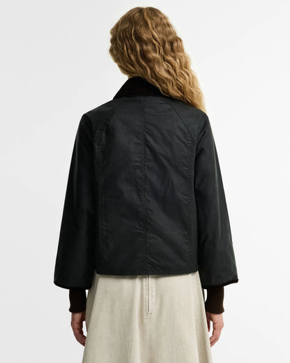 Barbour Cropped Beadnell Waxed Jacket - SAGE/ANCIENT