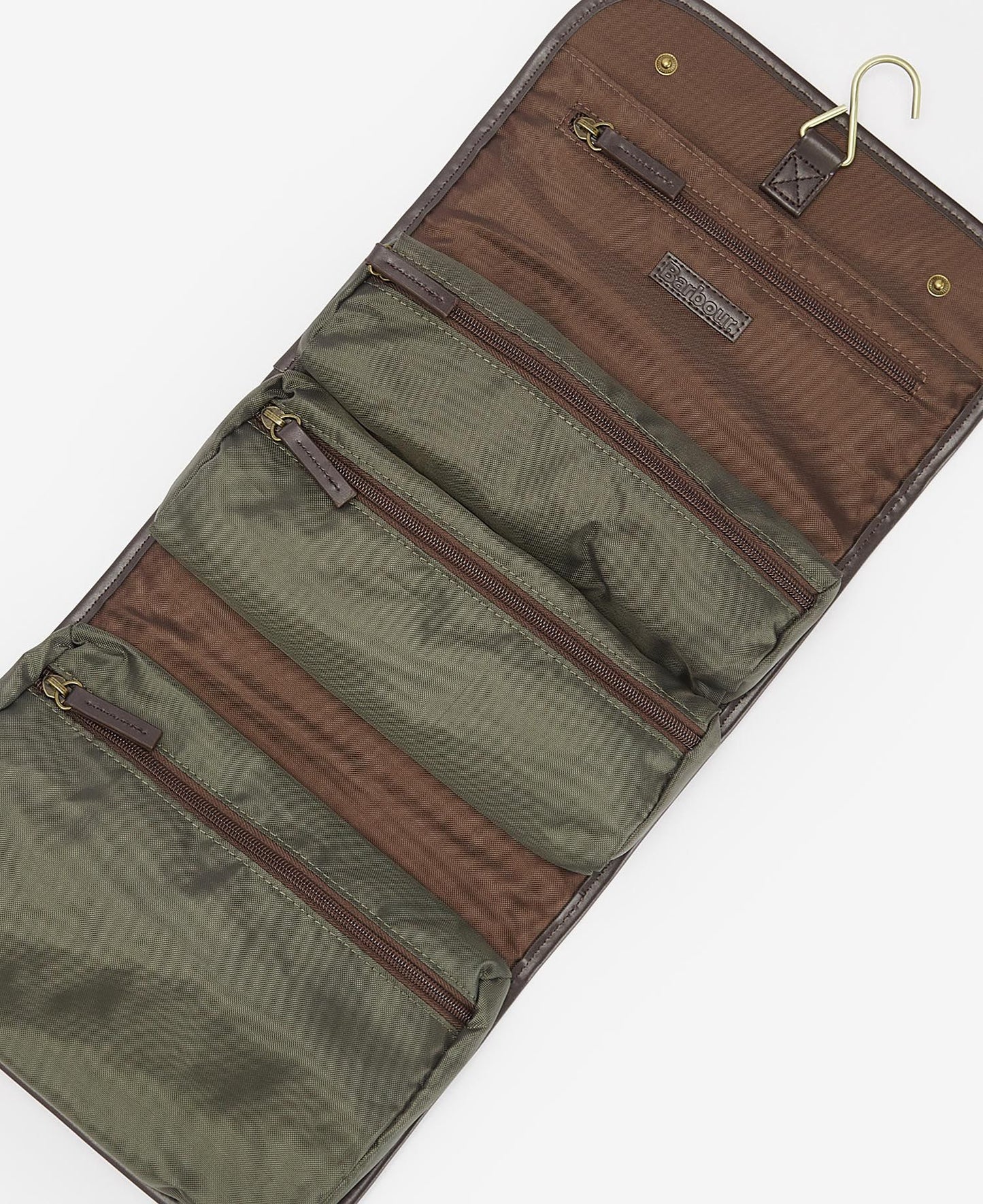 Barbour Wax Hanging Washbag - OLIVE