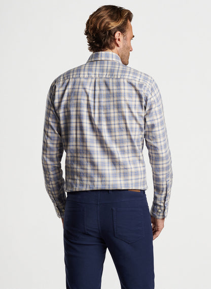 Peter Millar Wallen Cotton Sport Shirt - CAPE BLUE