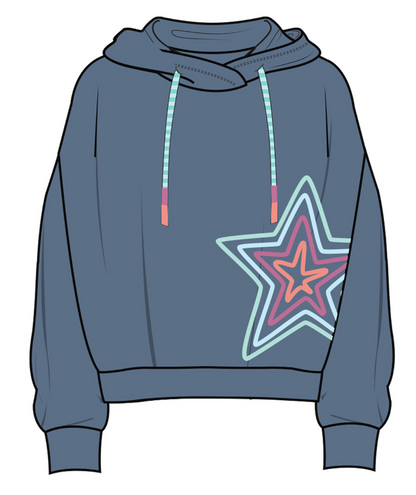 PJ Salvage Stars Sunsets Hoodie - DENIM