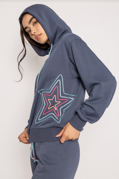 PJ Salvage Stars Sunsets Hoodie - DENIM